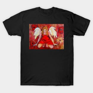 Bhoodevi, Angel image part of an Angel oracle card deck – MeMoment angel cards T-Shirt